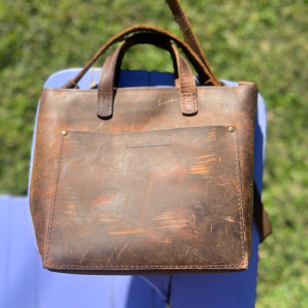 Portland Leather Goods Mini Crossbody Tote